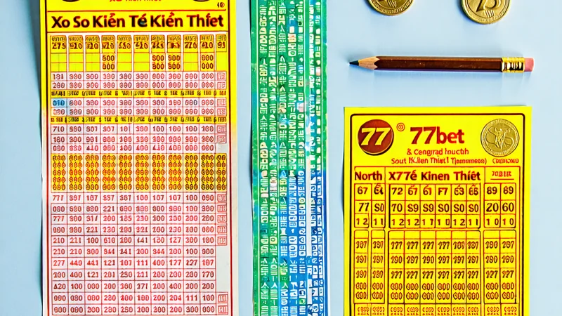 Hình ảnh minh họa xổ số truyền thống với các tờ vé số và biểu tượng may mắn