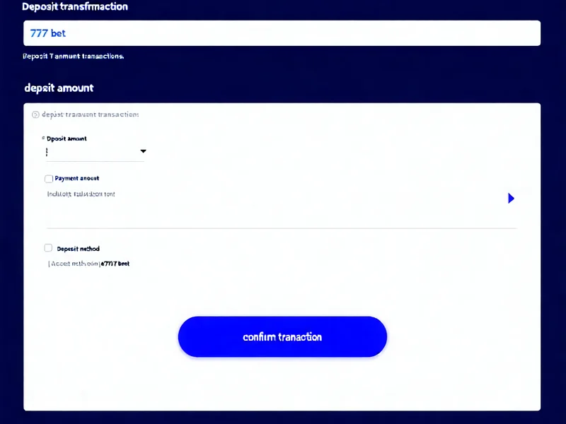 Màn hình xác nhận giao dịch nạp tiền trên 777bet, hiển thị số tiền đã nhập, phương thức thanh toán và nút xác nhận màu xanh, đảm bảo quy trình rõ ràng