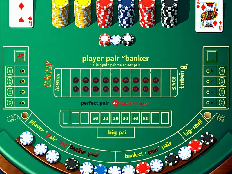 Sơ đồ bàn Baccarat và các vị trí đặt cược