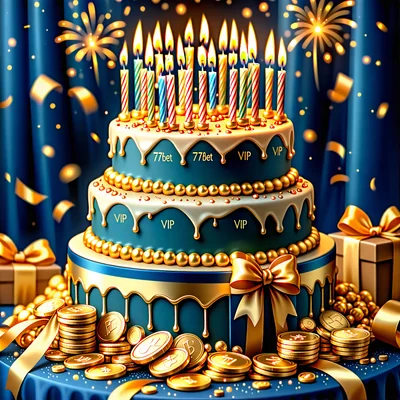 Biểu tượng thưởng sinh nhật đặc biệt dành cho VIP 777bet, với hình ảnh bánh sinh nhật và quà tặng.