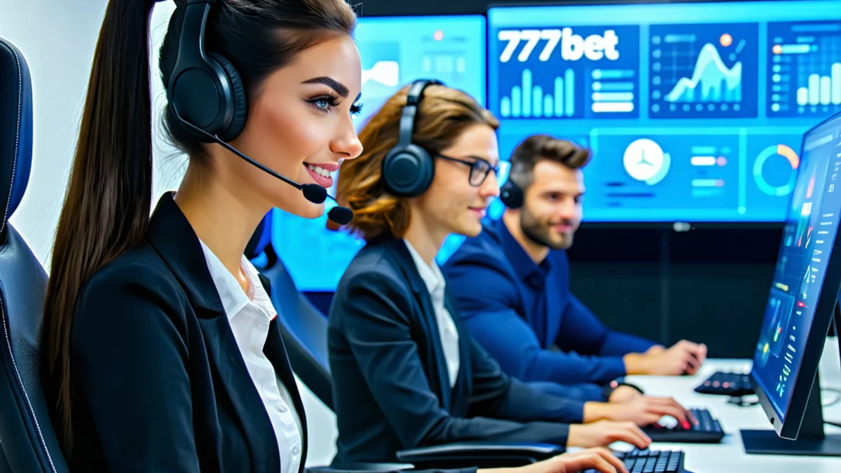 Hình ảnh đội ngũ hỗ trợ khách hàng chuyên nghiệp của 777bet