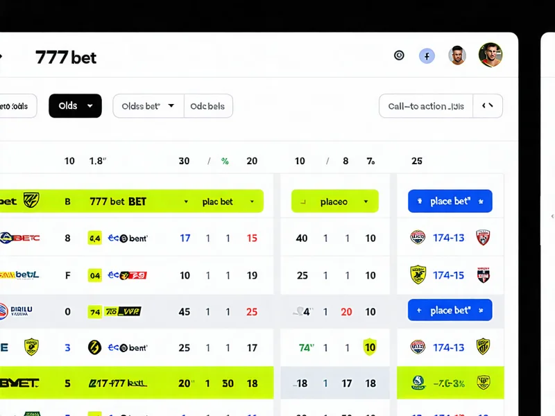 Ví dụ về tỷ lệ cược thập phân trên giao diện 777bet