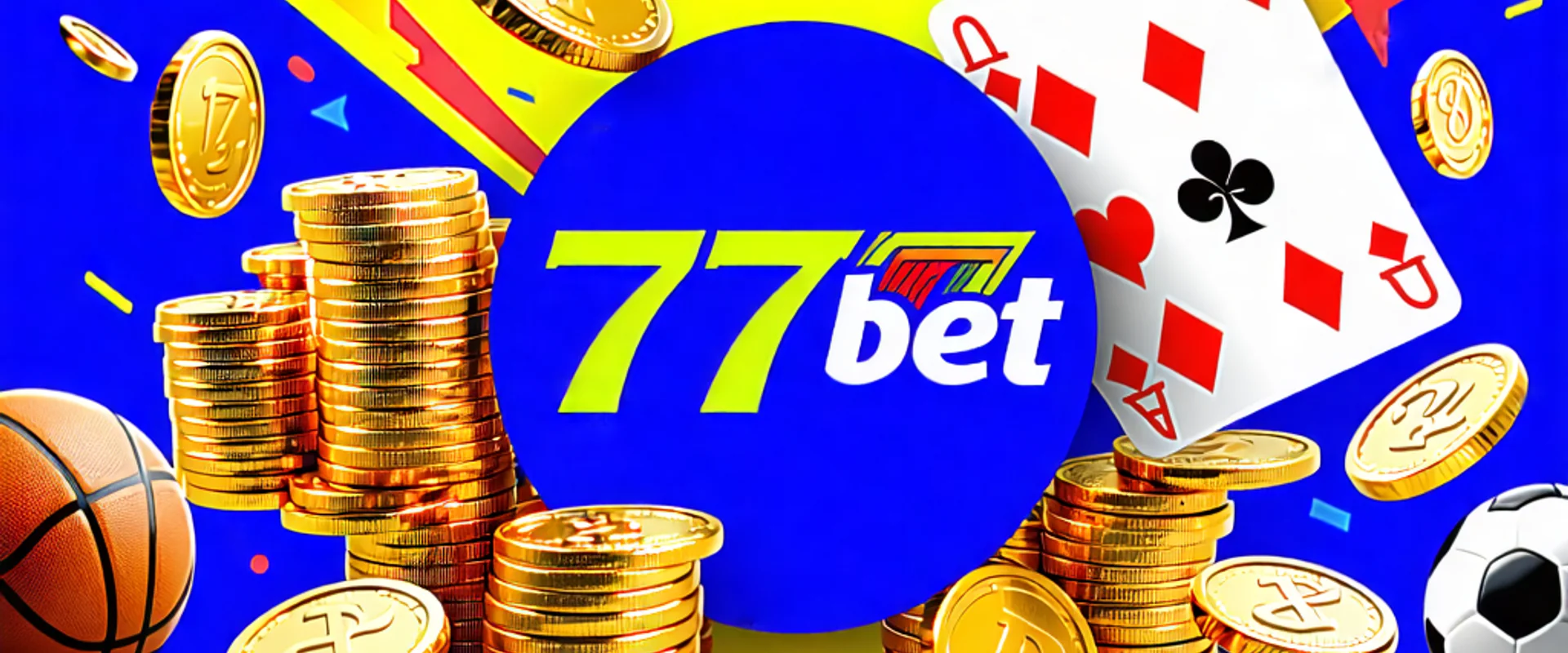 Hình ảnh chào mừng người chơi mới tại 777bet với các biểu tượng cá cược thể thao, sòng bạc trực tuyến và xổ số