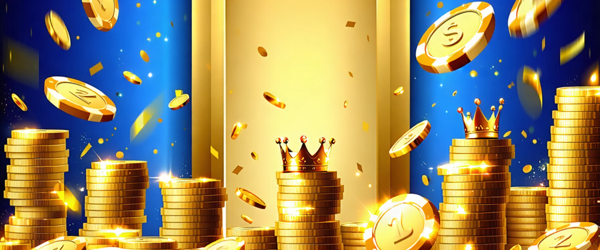 Hình ảnh banner ưu đãi chào mừng 777bet với tiền vàng và biểu tượng chiến thắng