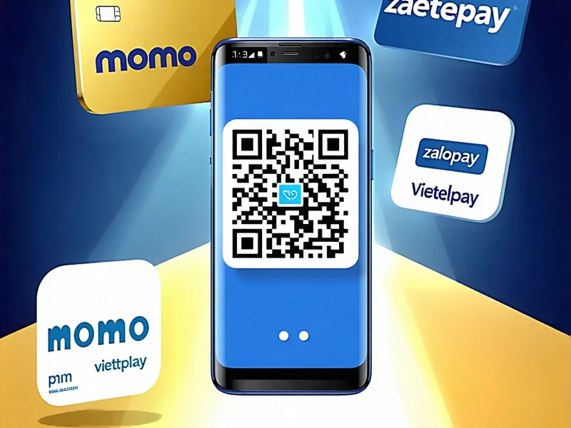 Hình ảnh biểu tượng ví điện tử phổ biến như Momo, ZaloPay, ViettelPay tại 777bet