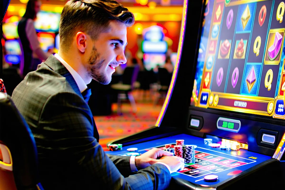 Người chơi đang tận hưởng trò chơi casino trực tuyến trên màn hình lớn, với giao diện 777bet mượt mà, thể hiện trải nghiệm chơi game tối ưu