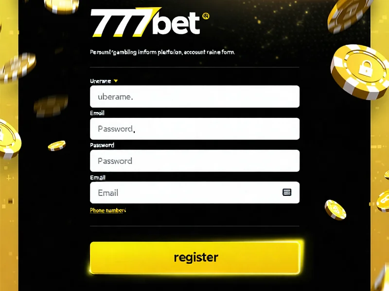 Giao diện đăng ký tài khoản 777bet với các trường thông tin cá nhân