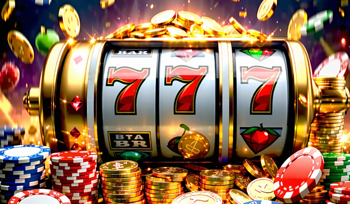 Hình ảnh các biểu tượng slot game và trò chơi bàn casino trực tuyến tại 777bet