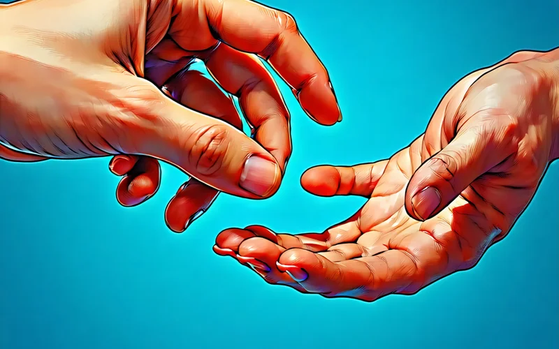 Hình ảnh một bàn tay chìa ra cho một bàn tay khác, tượng trưng cho sự hỗ trợ và giúp đỡ trong việc vượt qua vấn đề cờ bạc